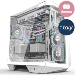 Darkflash dy470 atx mid tower gaming case - 4 argb fans included - White